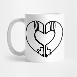 Pencil heart drawing - great coloring gift for artists and art teachers Mug